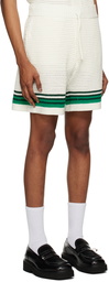 Casablanca White & Green Tennis Shorts