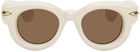 LOEWE Off-White Inflated Round Sunglasses