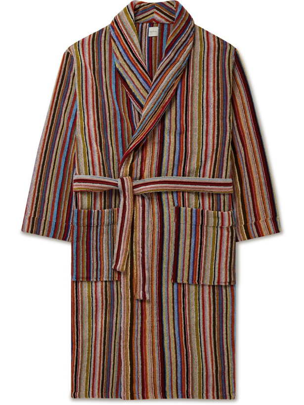 Photo: Paul Smith - Belted Striped Cotton-Terry Robe - Multi