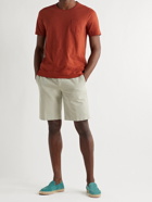Loro Piana - Straight-Leg Cotton and Linen-Blend Drawstring Bermuda Shorts - Neutrals