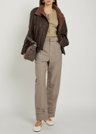 Lemaire Ribbed Cotton-blend top Sage