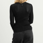 SKIMS Women's Sheer Knit Long Sleeve Henley Top in Onyx