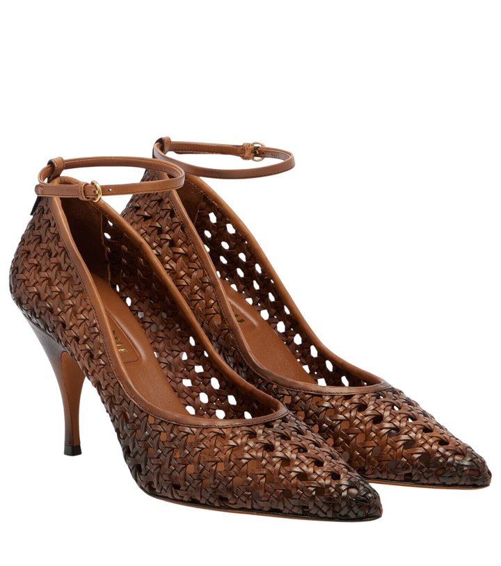 Photo: Miu Miu Woven leather pumps