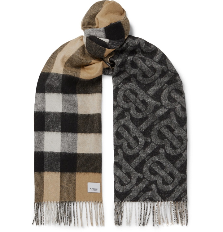 Photo: Burberry - Reversible Fringed Cashmere Scarf - Multi