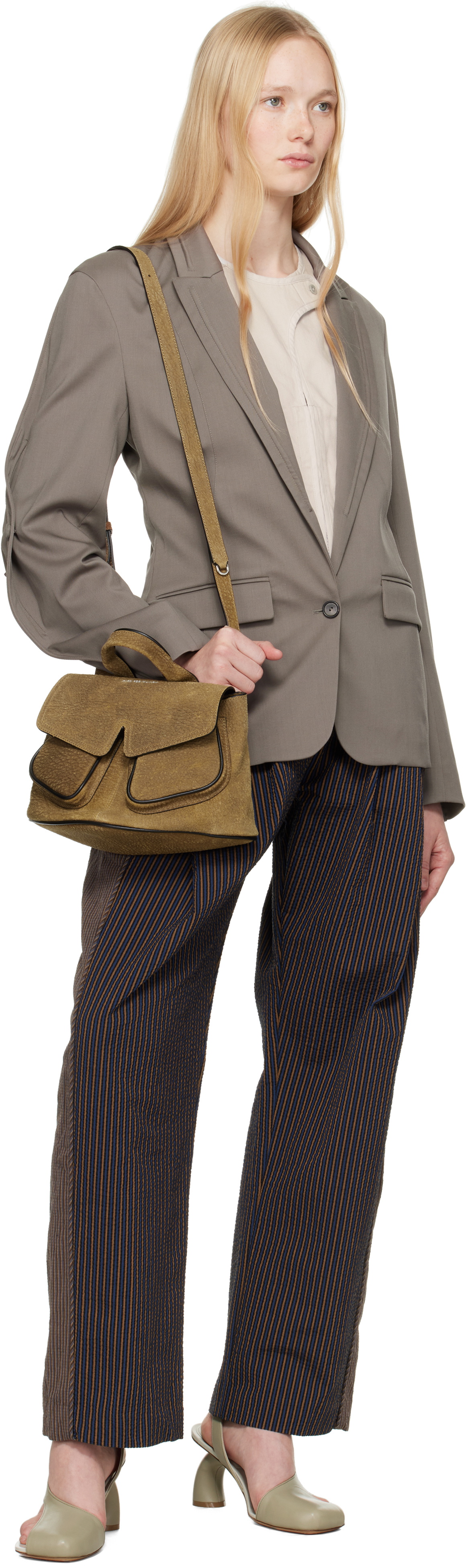 Kiko Kostadinov Gray Seneca Tailored Blazer