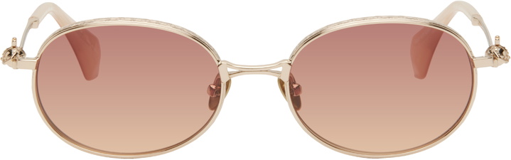 Photo: Vivienne Westwood Gold Hardware Orb Oval Sunglasses