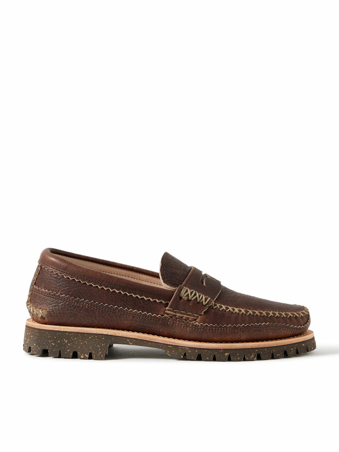 Yuketen - Leather Penny Loafers - Brown