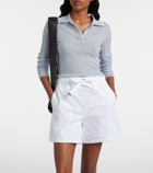 Moncler Broderie anglaise cotton shorts