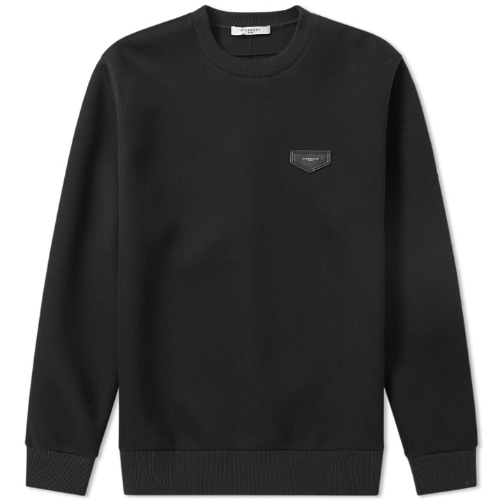 Photo: Givenchy Leather Patch Logo Crew Sweat