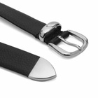 Anderson's Men's Narrow Leather Metal Tip Belt in Black