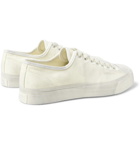 Converse - Jack Purcell OX Distressed Suede-Trimmed Canvas Sneakers - White