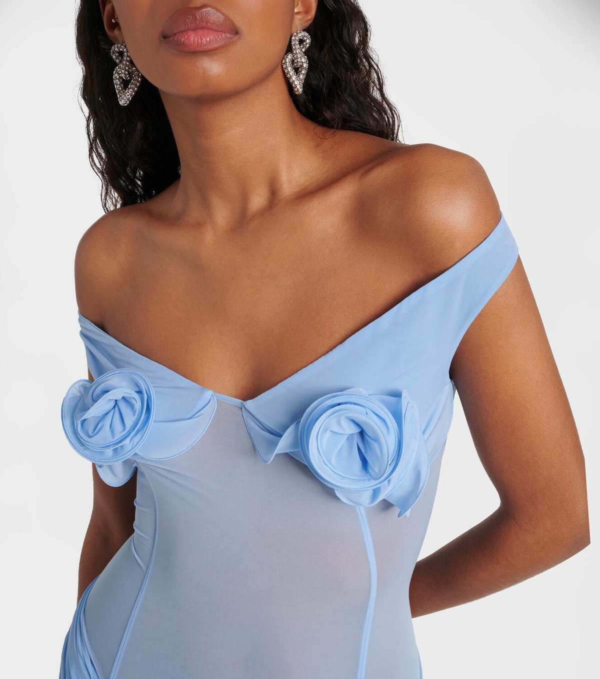 knee length dresses for ladies Floral Draped Mini Dress | Magda Butrym