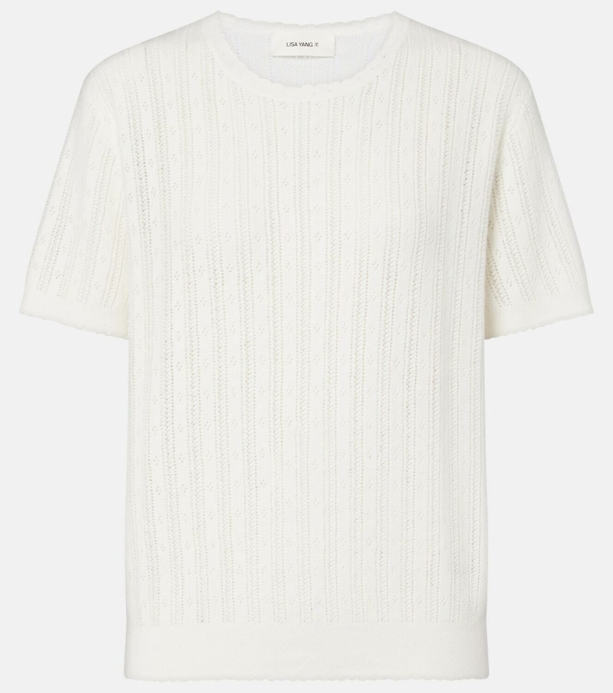 Lisa Yang Suyin pointelle cotton and cashmere sweater