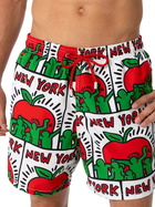 MC2 Saint Barth Man Mid-length Gustavia Swim-shorts With Keith Haring Design Placed Print| Keith Haring Special Edition