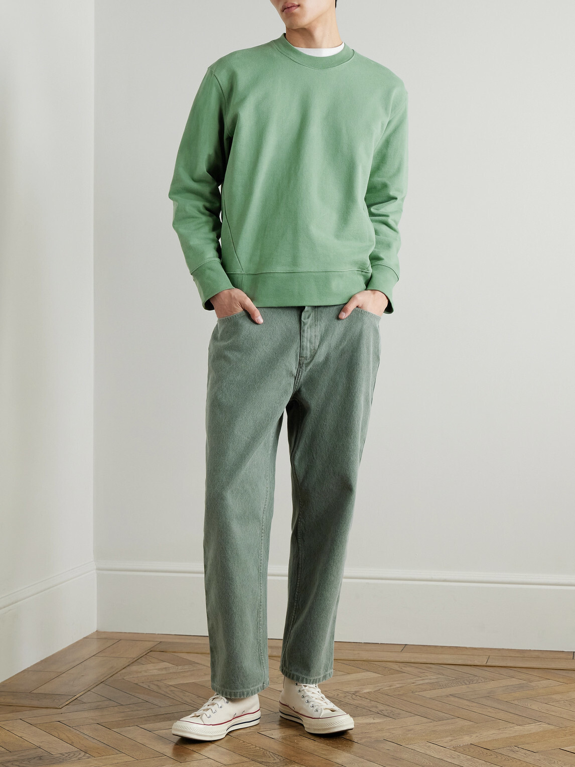 Folk - Anniversary Cotton-Jersey Sweatshirt - Green