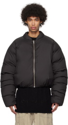 Entire Studios Black Pillow Down Bomber Jacket