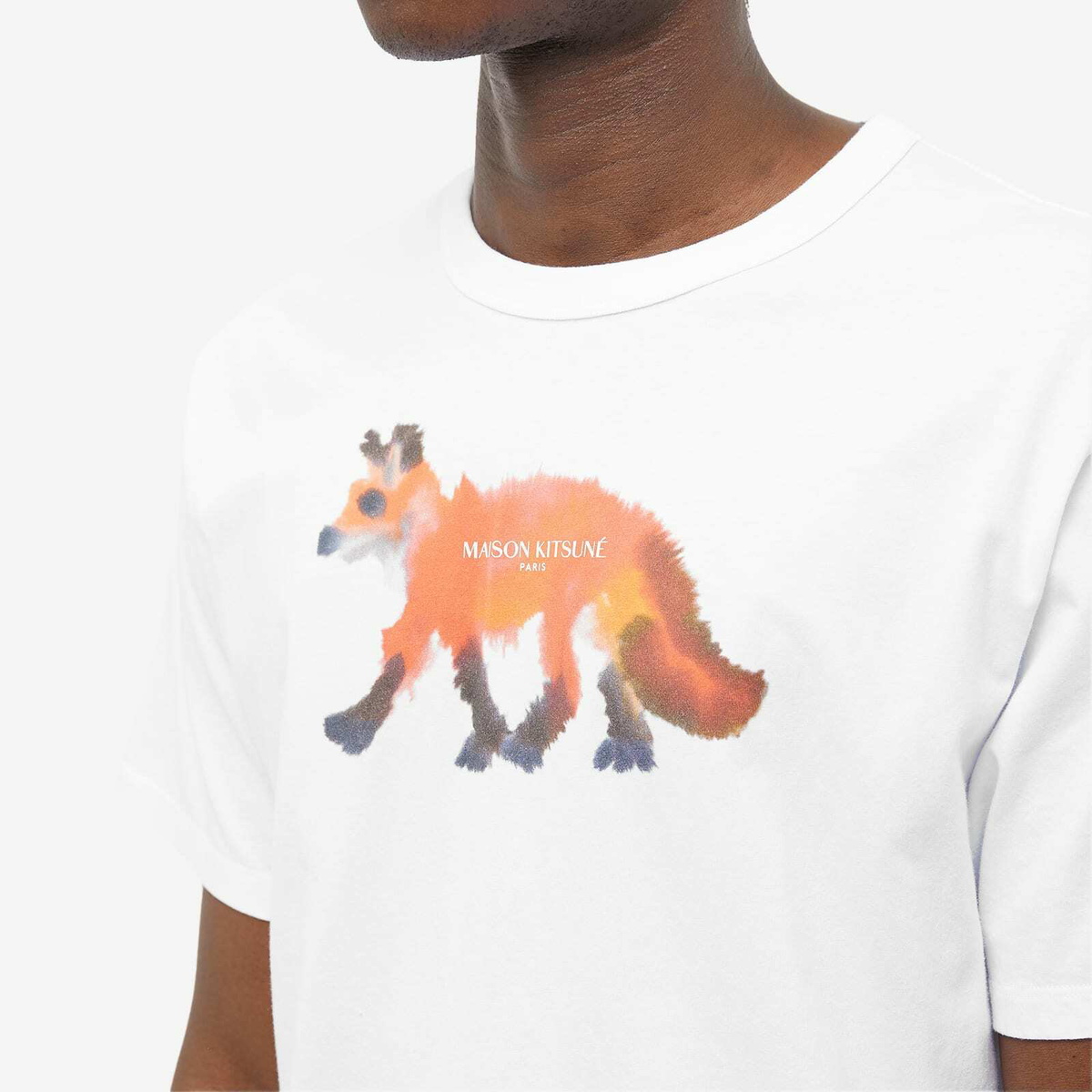 Maison Kitsuné Men's Wild Fox Classic T-Shirt in White