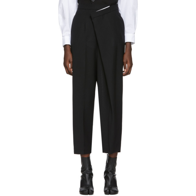 Photo: Enfold Black Wool Overlap Trousers