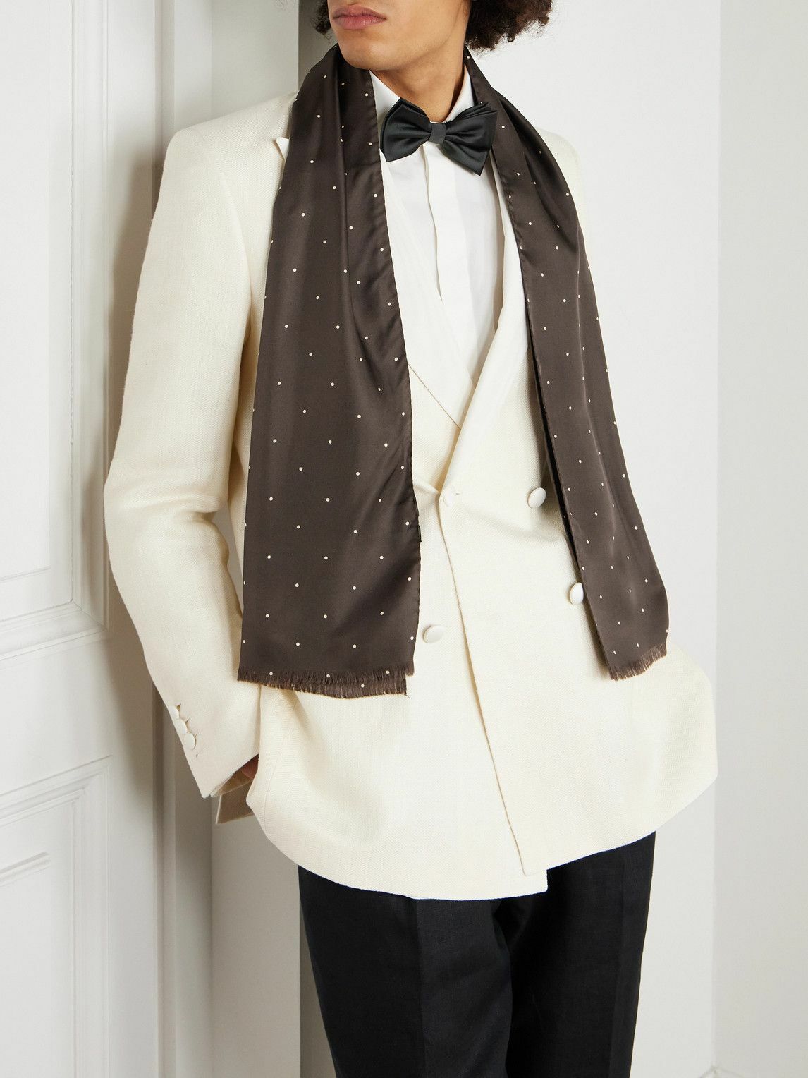 Favourbrook - Polka-Dot Silk-Twill Scarf