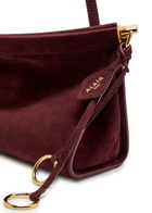 Alaïa East West Nubuck Medium Shoulder bag - Burgundy - One Size