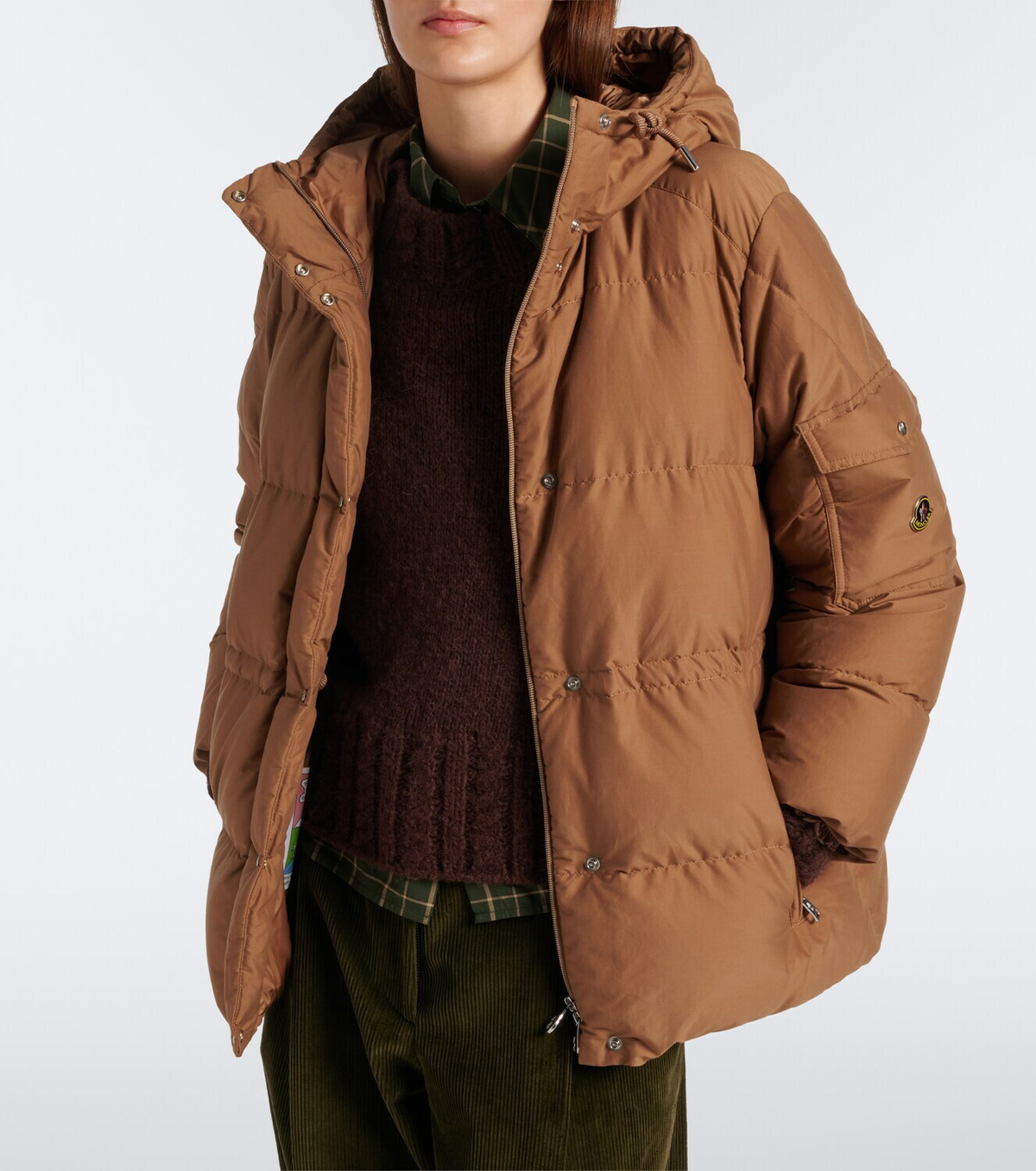 Moncler Himalaya hooded cotton-blend down jacket