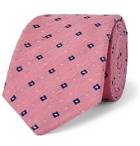 Turnbull & Asser - 8cm Slub Silk-Jacquard Tie - Pink