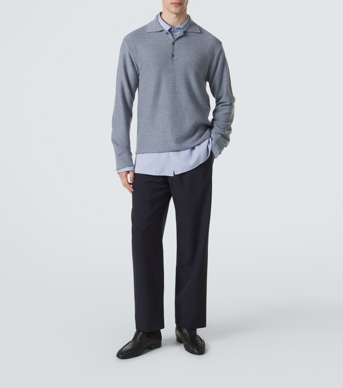 The Row Paxon silk poplin jacquard shirt