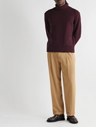 Inis Meáin - Donegal Merino Wool and Cashmere-Blend Rollneck Sweater - Burgundy