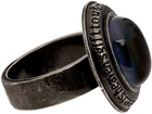 Marc Jacobs Heaven Gunmetal Engraved Mood Ring