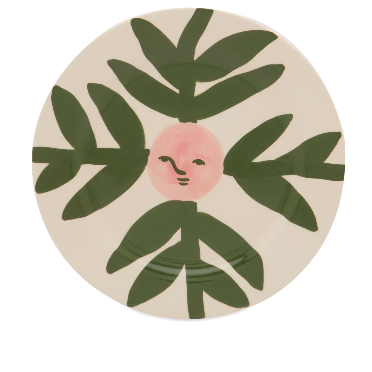 HAY x Emma Kohlmann La Pittura Plate in Blush Face Vine 