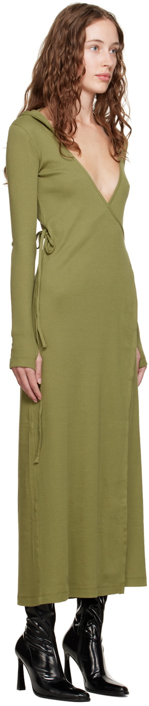 Marine Serre Green Hooded Midi Dress Marine Serre Marine Serre Green Hooded Midi Dress Marine Serre