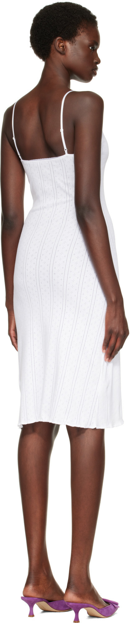 Cou Cou White 'The Midi Slip' Midi Dress