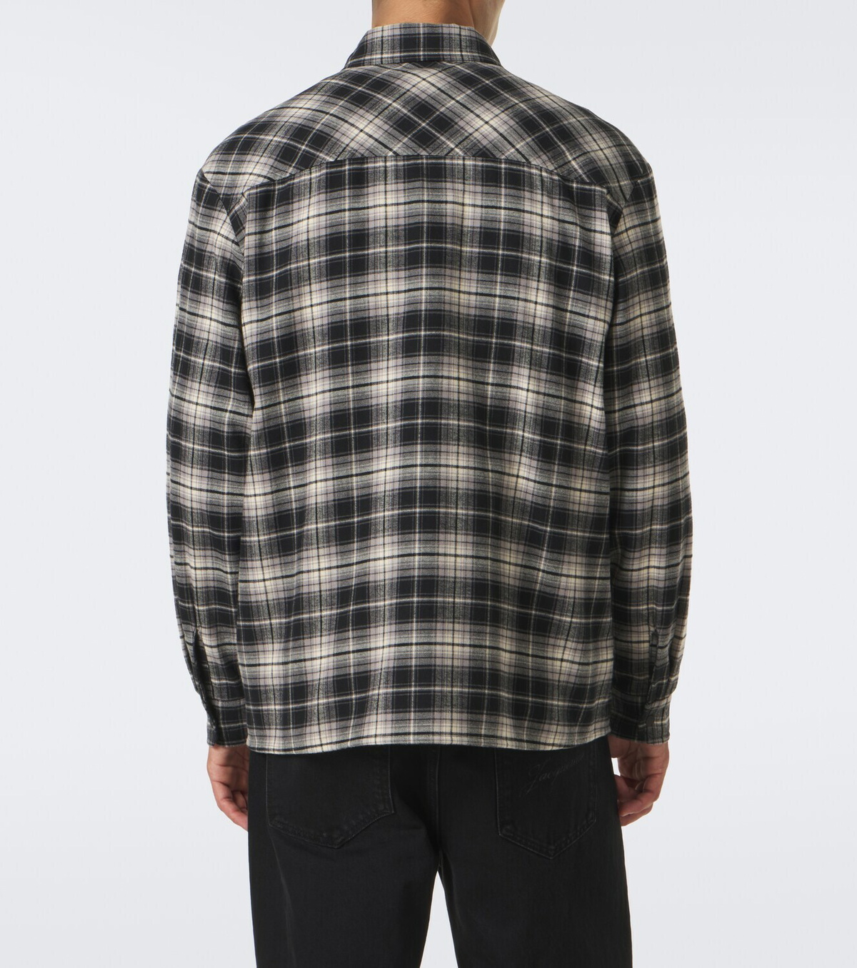 Moncler Checked cotton flannel zip-up shirt