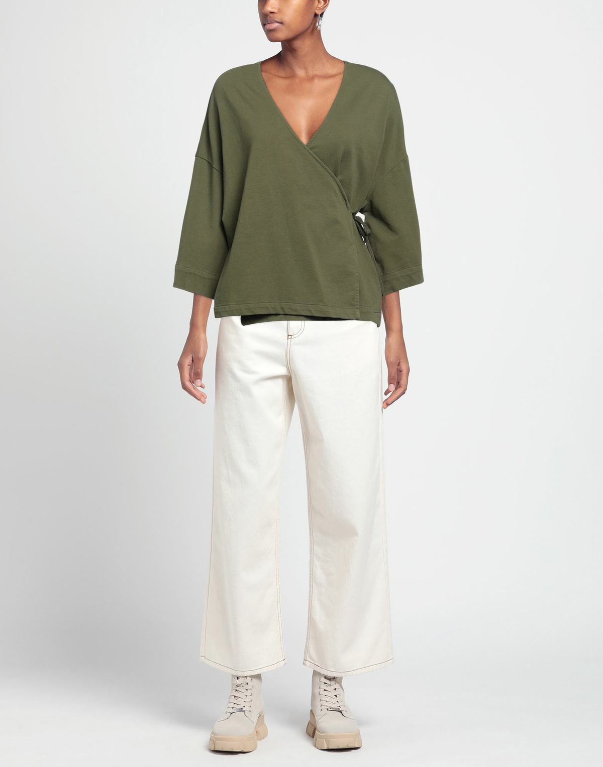 Alessia Santi Womens Sweatshirt Military in Green