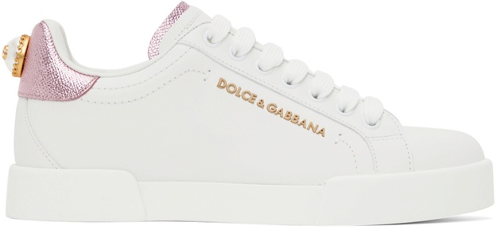 Photo: Dolce&Gabbana White Portofino Sneakers