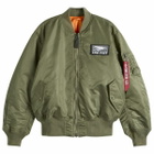 END. x Alpha Industries MA-1 Bomber Jacket in Olive