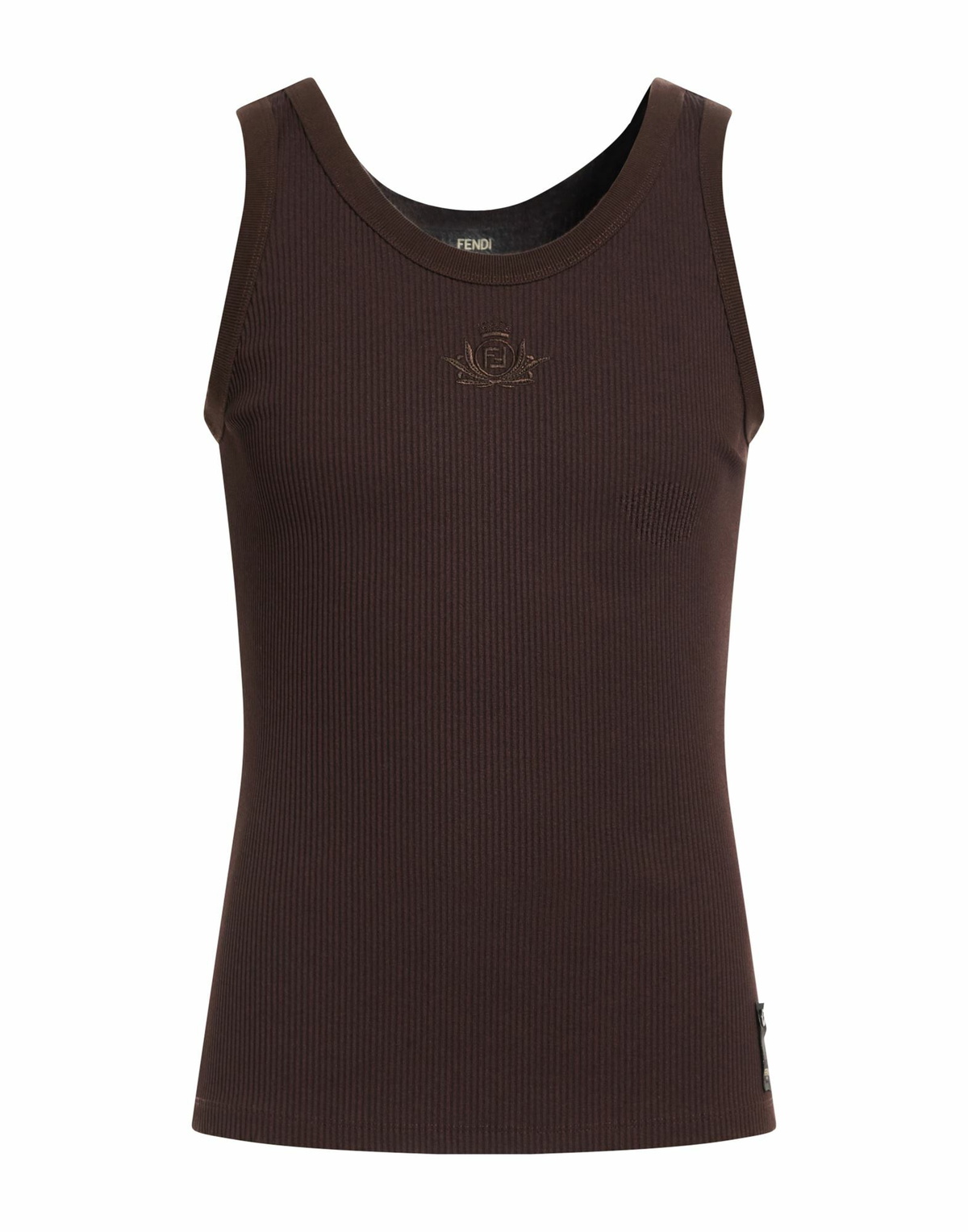 Fendi Mens Tank top Dark in Brown