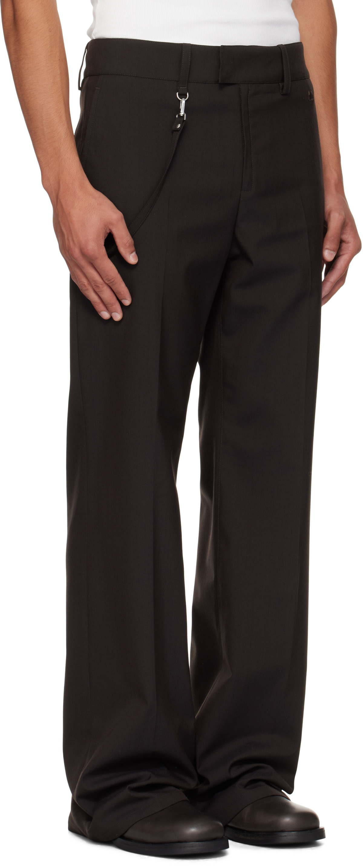 Courrèges Brown Light Twill Bootcut Trousers