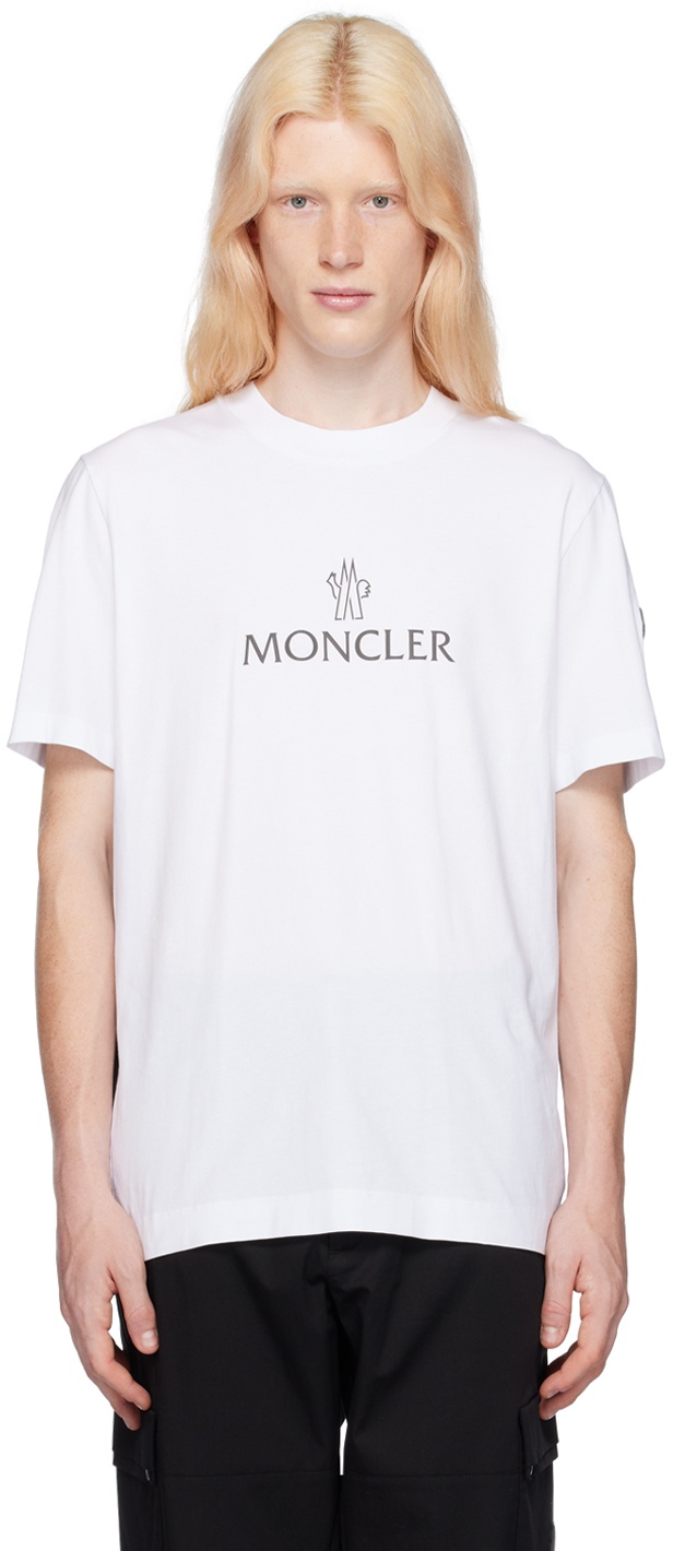 Moncler White Bonded T-Shirt Moncler