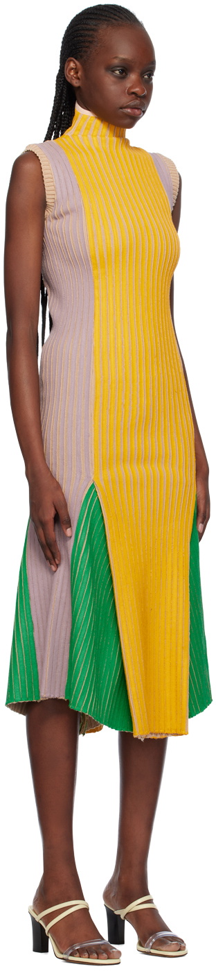 Stanley Raffington SSENSE Exclusive Green & Yellow Midi Dress