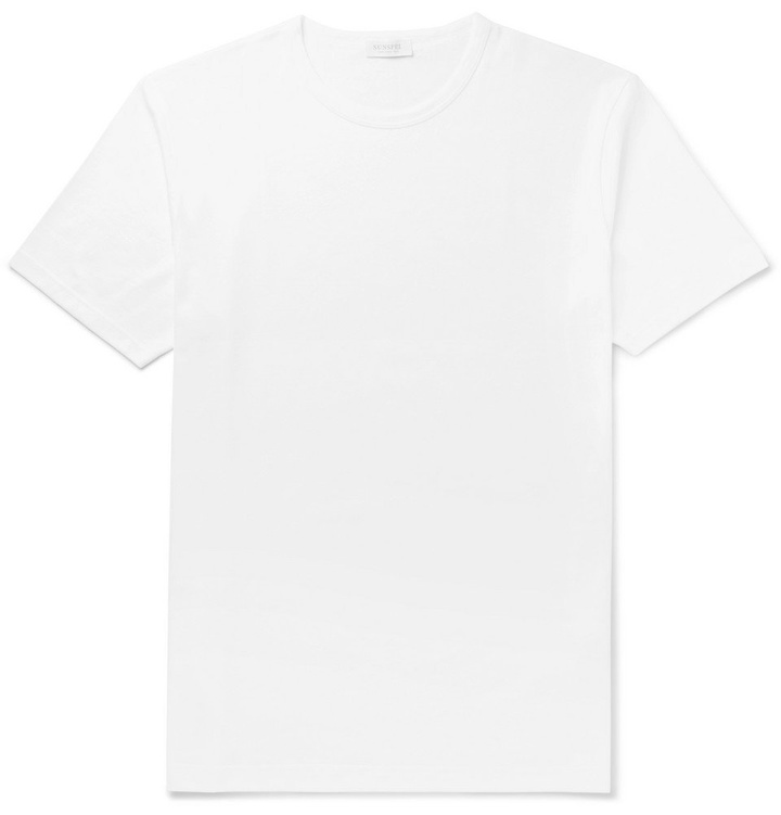 Photo: Sunspel - Cotton-Jersey T-Shirt - Men - White