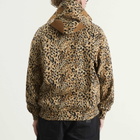 A Bathing Ape Men's Wild Leopard Print Shark Zip Hoodie in Beige