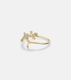 Sydney Evan Lizard 14kt gold ring with diamonds