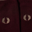 Fred Perry Men's Tipped Sock in Oxblood/Shaded Stone