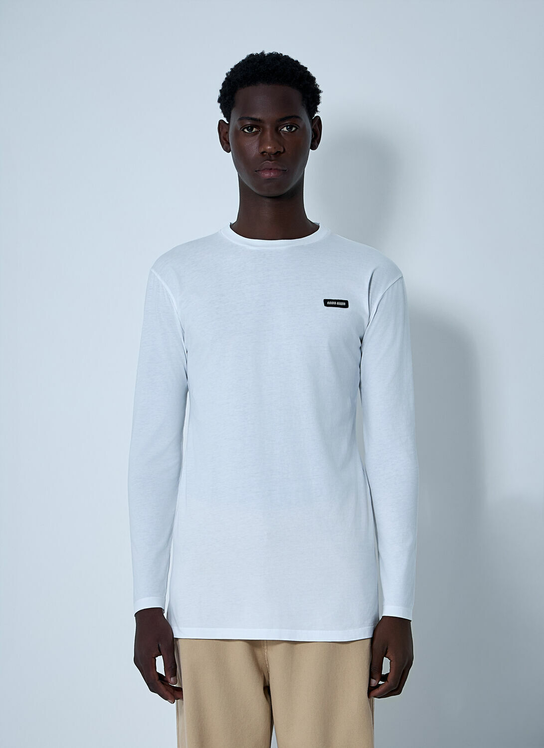 Miu Miu Set Of Three Logo Motif T-Shirts