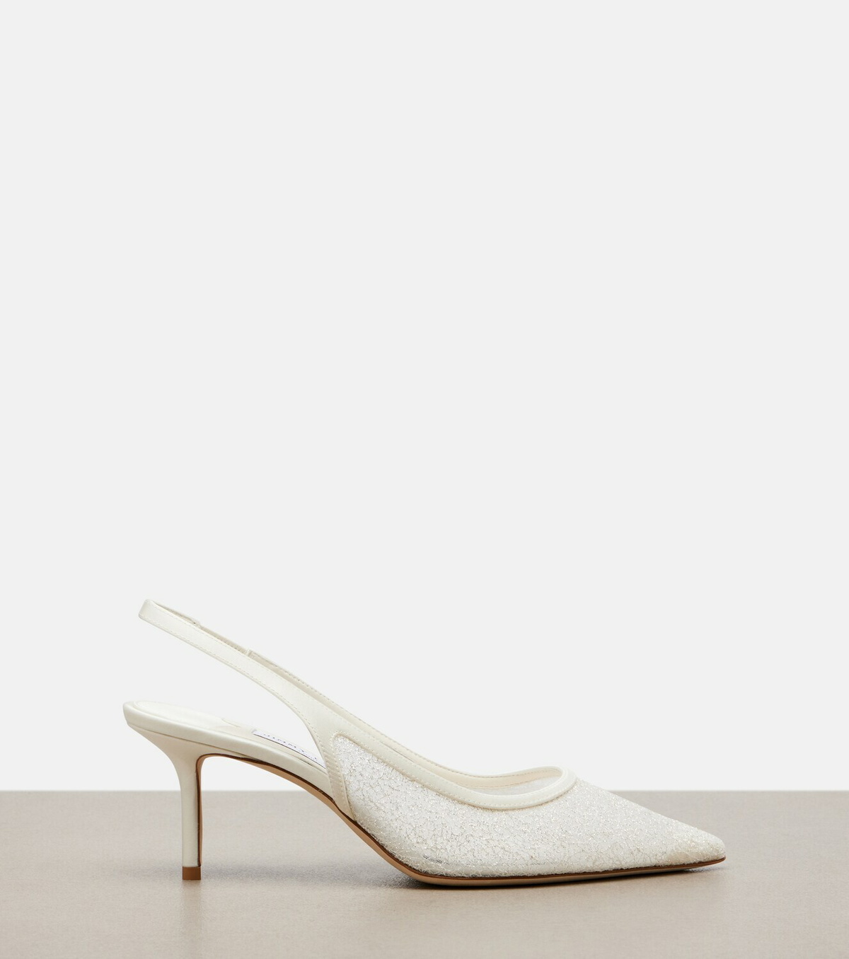 Jimmy Choo Bridal Love leather slingback pumps