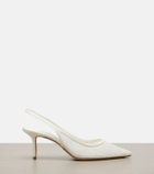 Jimmy Choo Bridal Love leather slingback pumps
