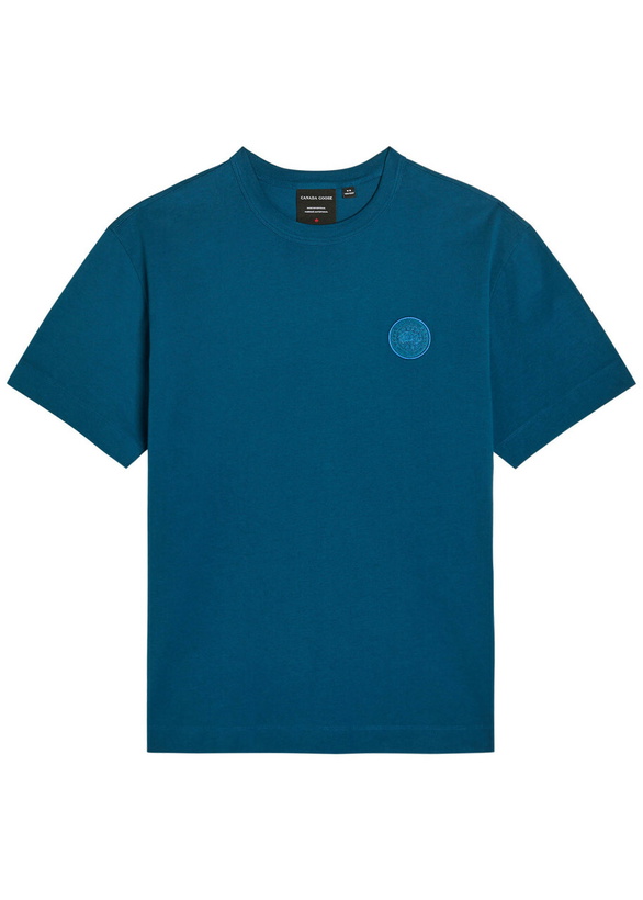 Photo: Canada Goose Gladstone Logo Cotton T-shirt Dark Blue