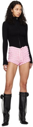 GUIZIO Pink Ruffle Shorts