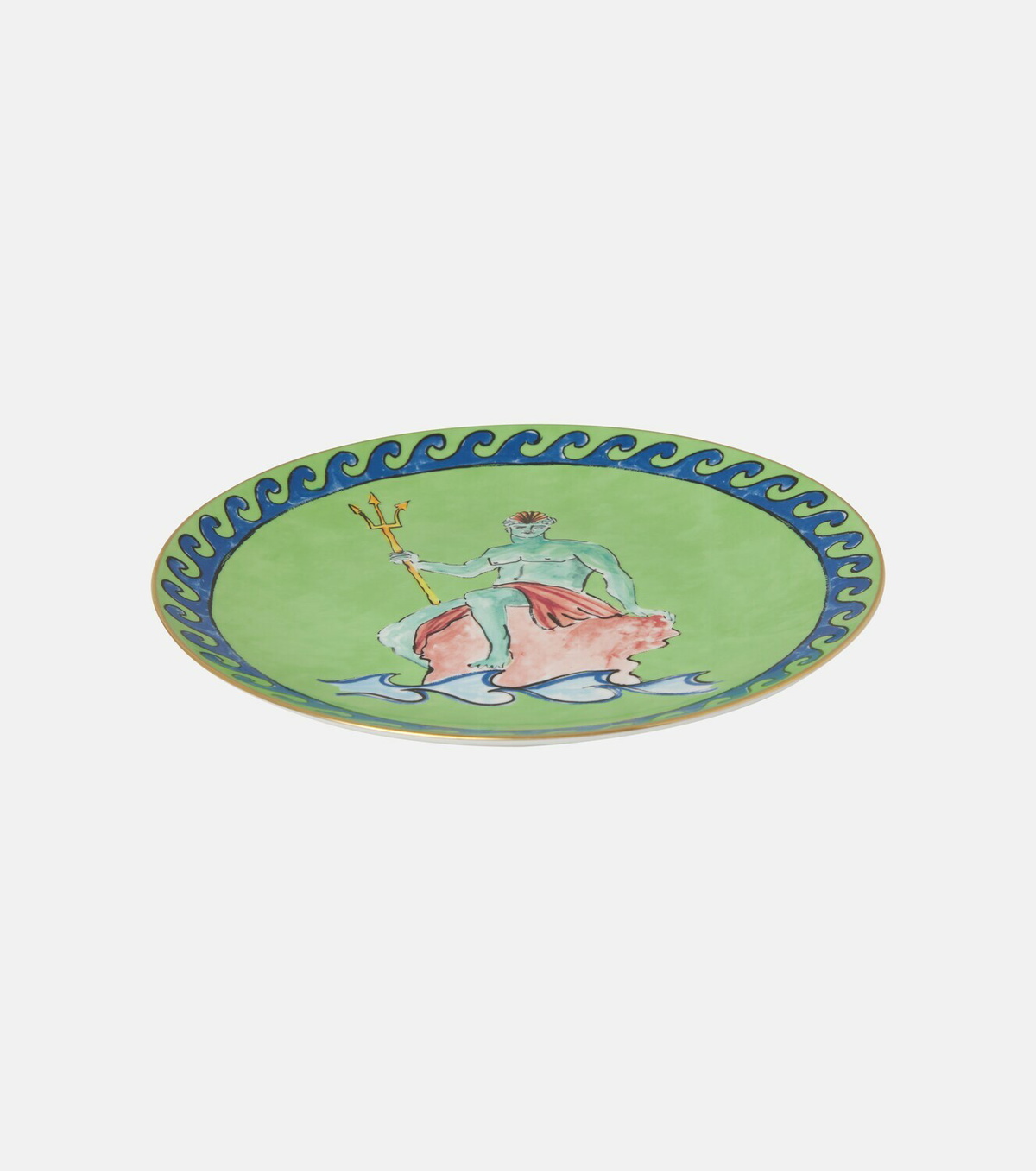 Ginori 1735 Il Viaggio di Nettuno porcelain charger plate by Luke Edward Hall